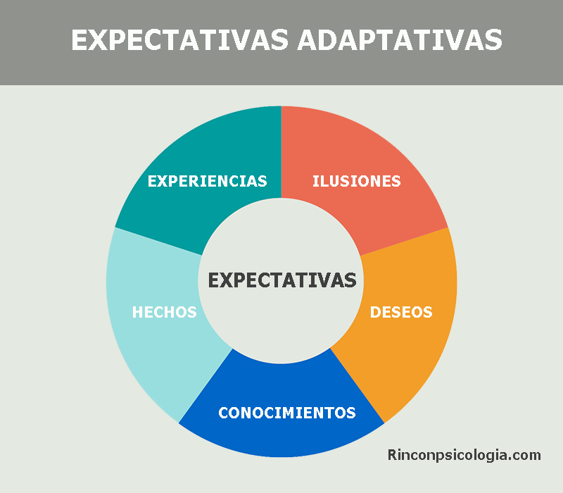 Representación gráfica de la composición de las expectativas adaptativas